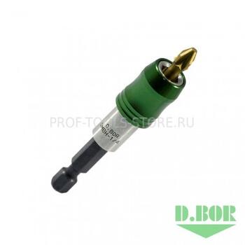 Магнитный держатель для бит QUICK LOCK 60мм E6.3 D.Bor с фиксирующим зажимом