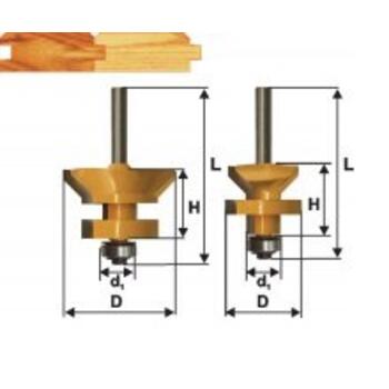 Набор фрез для вагонки d50/35*H30*8 (dподшипника=16) (комплект 2шт)