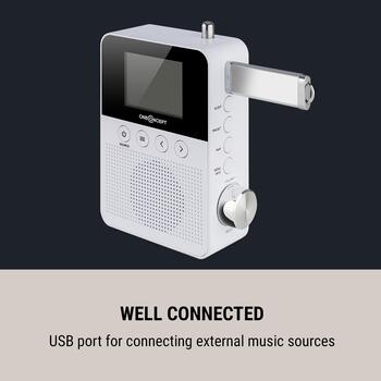 Радио oneConcept Plug+Play DAB USB+Bluetooth цвет белый